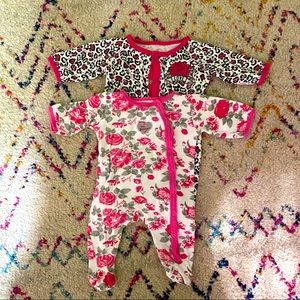 Pair of Betsy Johnson floral sleepers